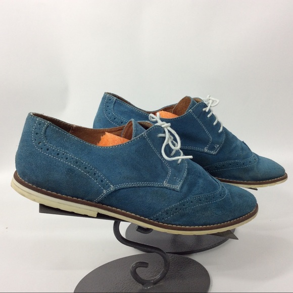 Red Herring 8 Blue Suede Wingtip Brogue 